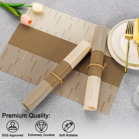Chitomars placemats decorative beige light brown shade enhances table setting