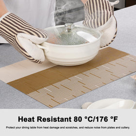 Chitomars placemats non-slip surface reduces slide during meals