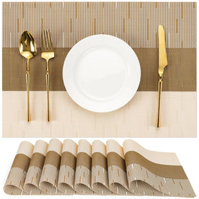 Chitomars placemats woven texture for durable dining and easy cleanup