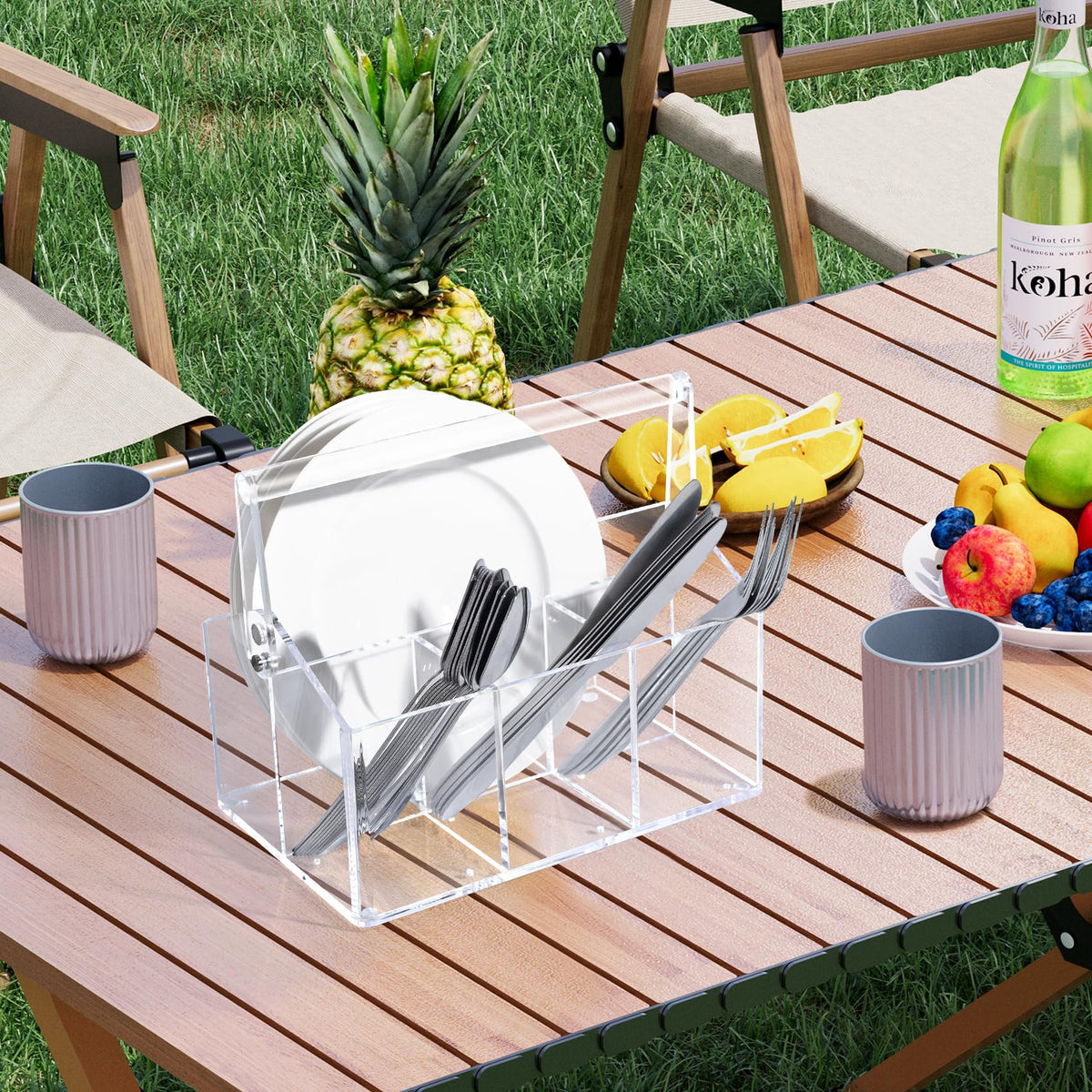 Chivalral outdoor-picnic-use shows portability for on-the-go meals.