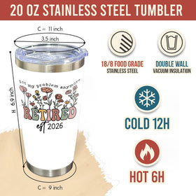 CHOANG retirement gift Women 20oz tumbler highlighted as a thoughtful farewell keepsake.