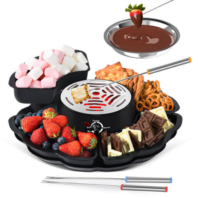 CHOCOSMORE 2-in-1 base provides a stable table setup for easy s’mores and fondue.