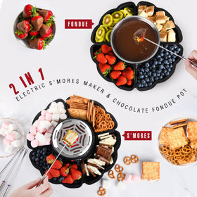 CHOCOSMORE four detachable trays organize dippers and goodies.