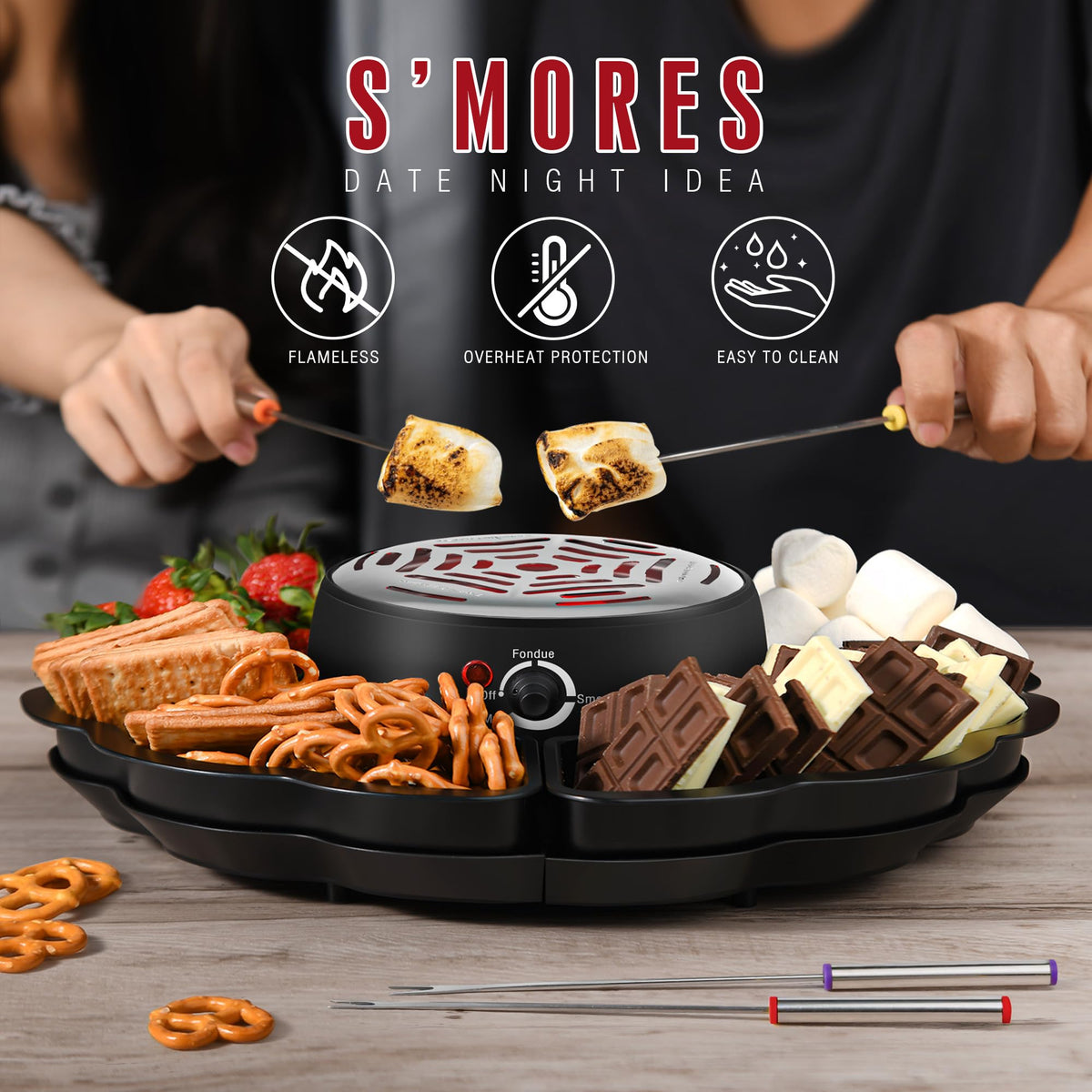 CHOCOSMORE 12 oz melting bowl for smooth chocolate fondue.