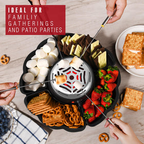 CHOCOSMORE four roasting forks for evenly toasted treats.