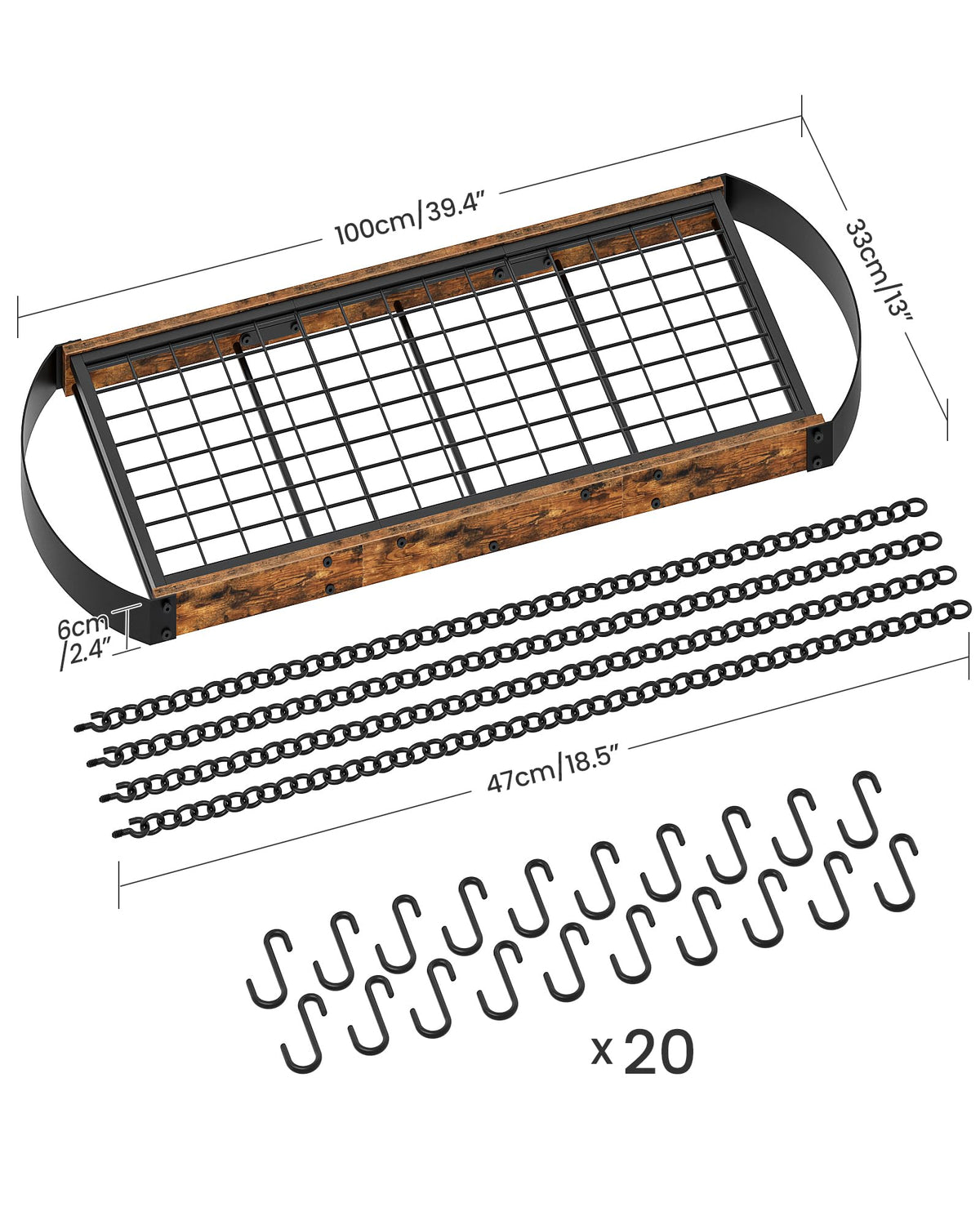 CHOEZON four-chains design provides stable support for heavy pots