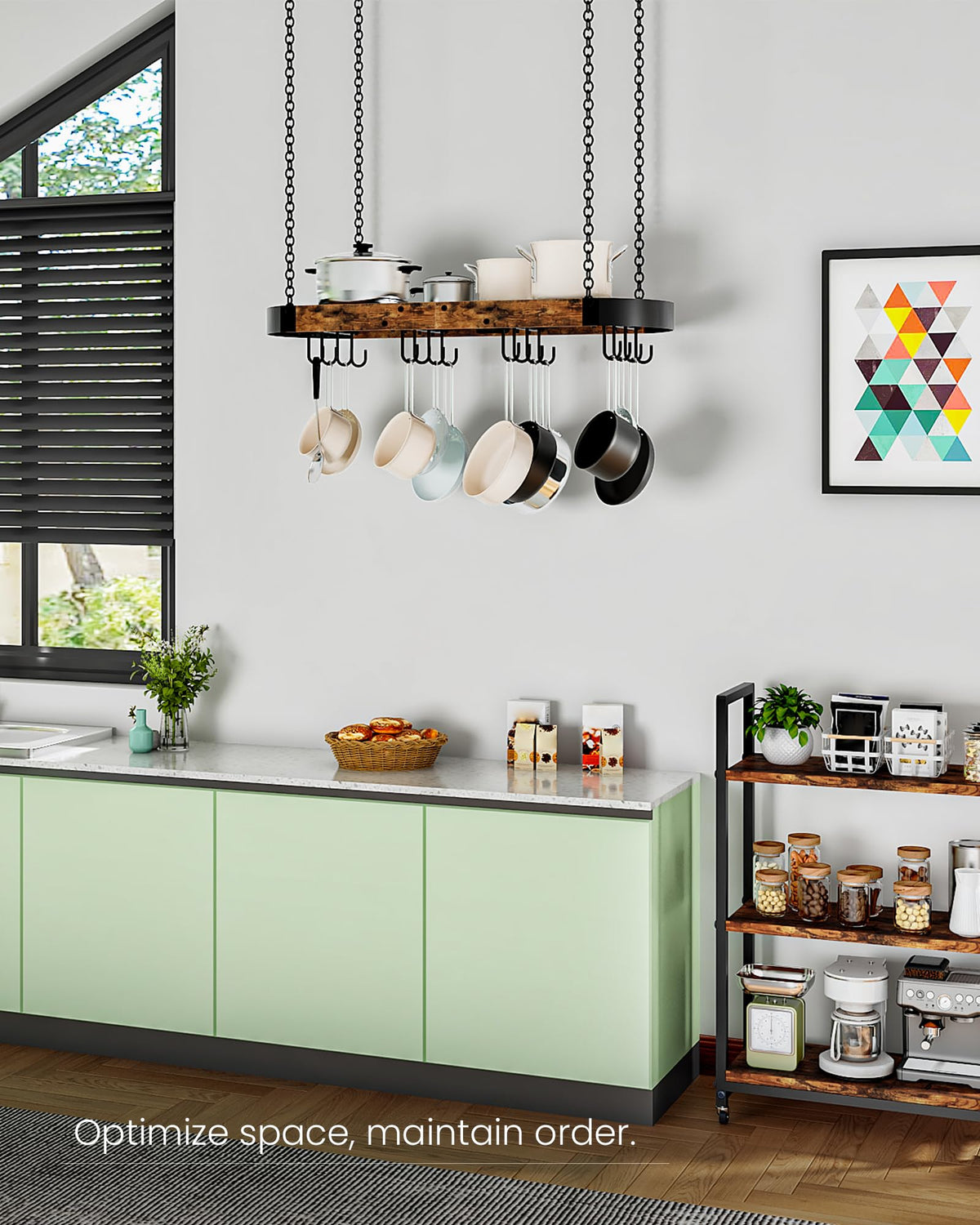 CHOEZON adjustable hook spacing fits different pot sizes and lid heights