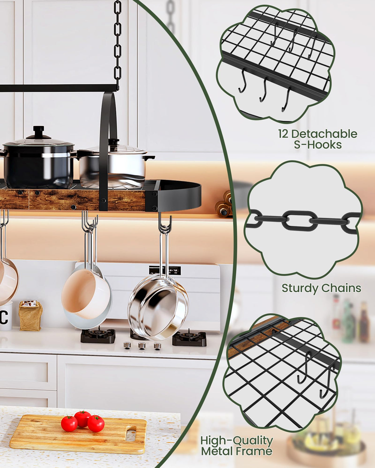 CHOEZON rustic brown finish complements warm kitchens and rustic decor