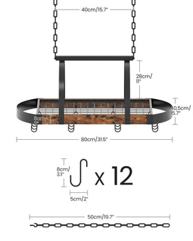 CHOEZON versatile storage to hang pots, pans, and utensils