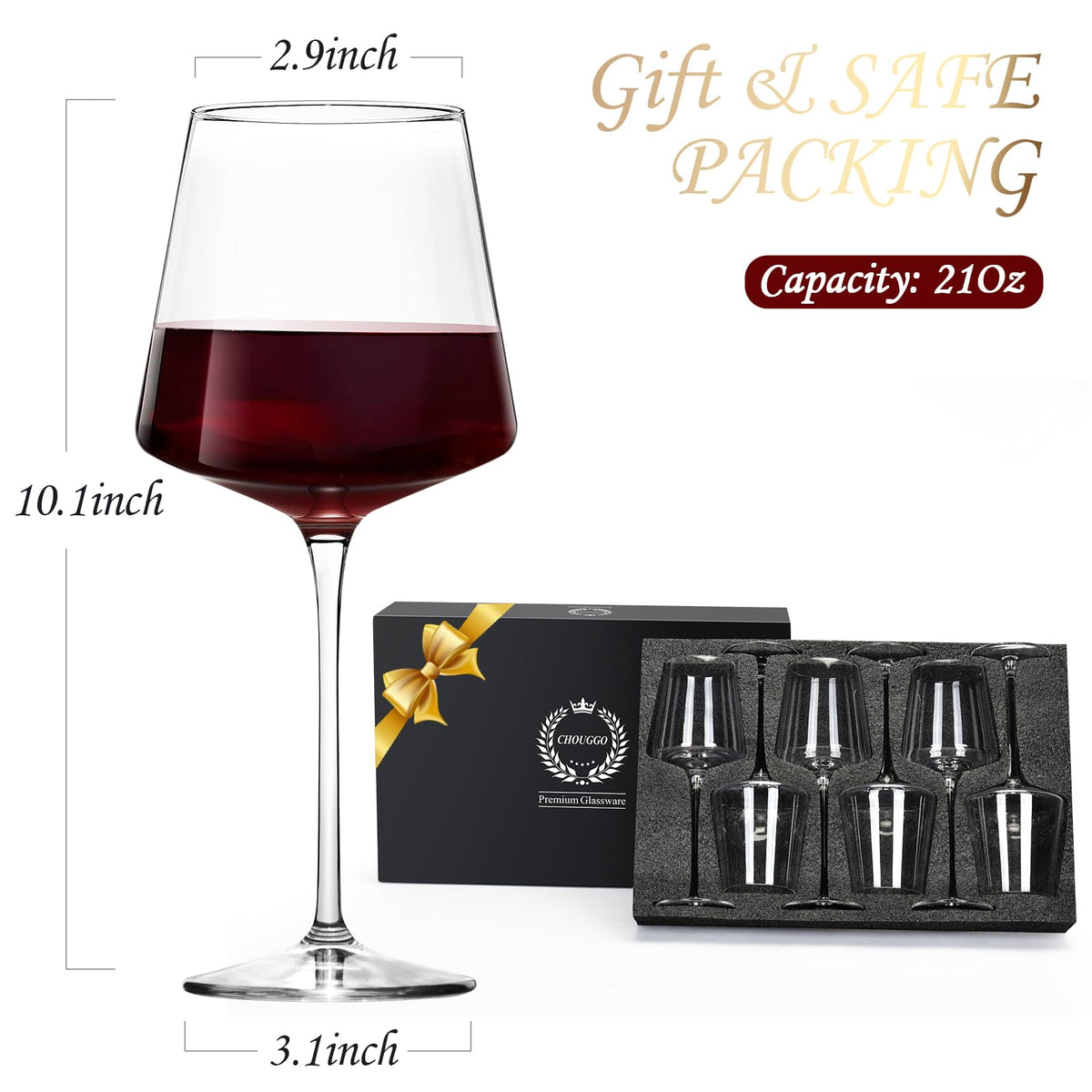Chouggo crystal glassware enhances light and aroma, enhancing your wine moments.