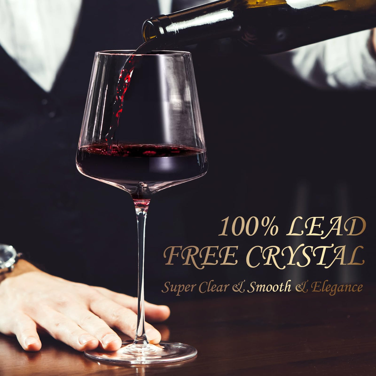Chouggo lead-free premium crystal offers clear brilliance and safe drinking experience.