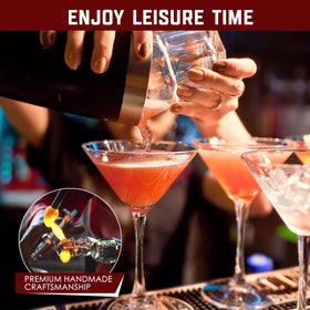 Chouggo martini glasses close-up reveals a smooth, precise rim for refined sips.