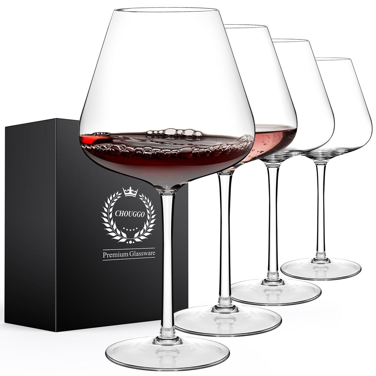 Chouggo 28oz wine glass close-up shows a generous bowl for aroma capture.