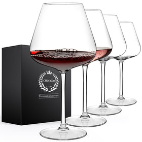 Chouggo 28oz wine glass close-up shows a generous bowl for aroma capture.