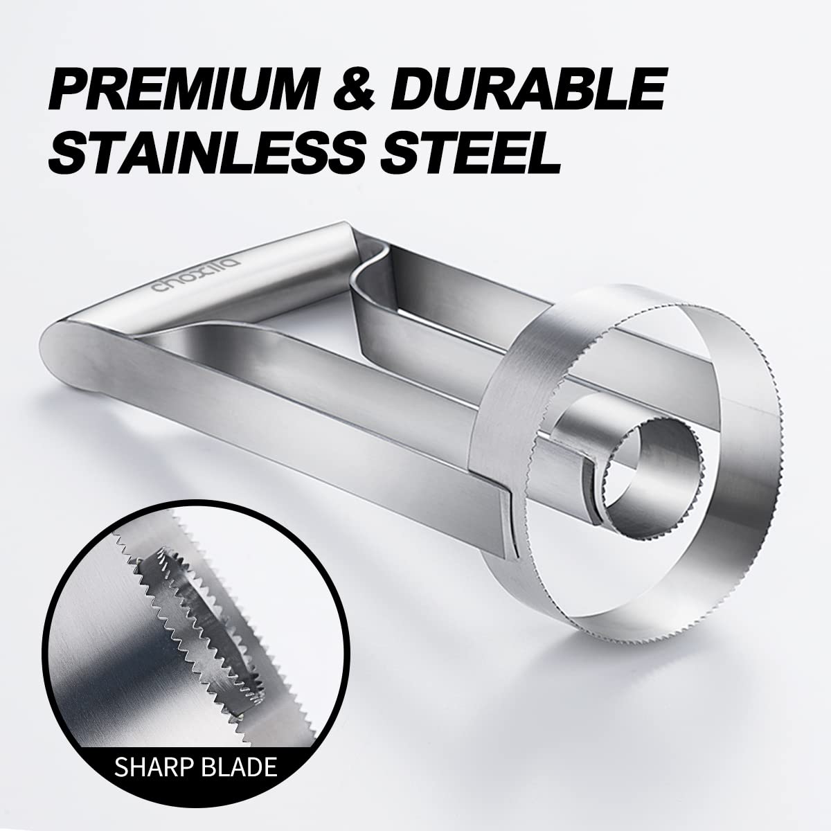 Choxila large-diameter corer producing uniform rings for salads.