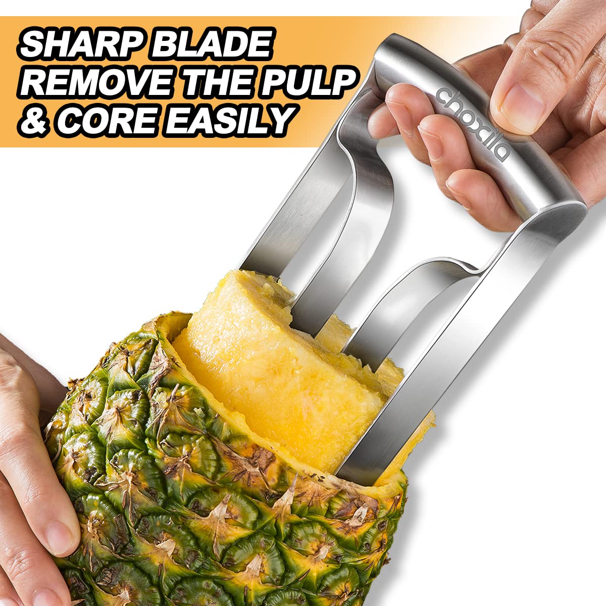 Choxila pineapple corer large handles a 4 inch+ pineapple with ease.