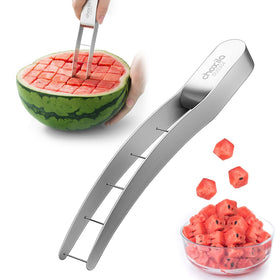 Choxila Watermelon Cube Slicer creates uniform 1.1-inch cubes for fresh salads.