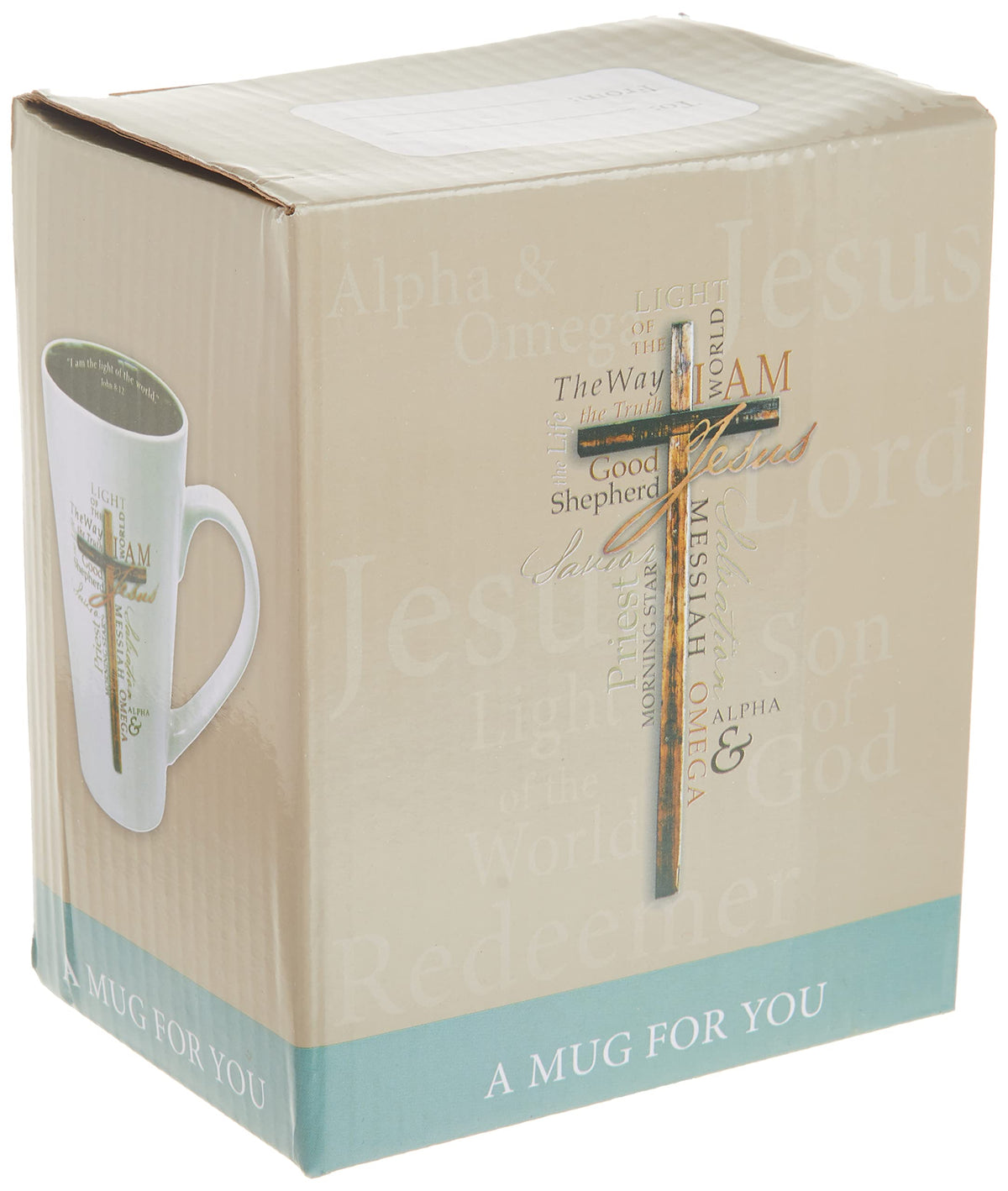Christian Art Gifts 16oz tall mug, ideal for coffee or tea routines.