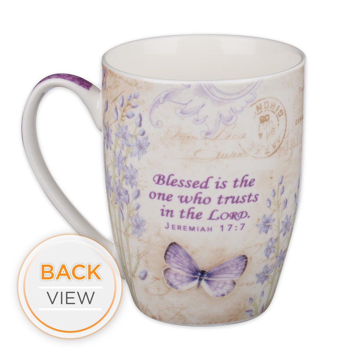 Christian Art Gifts butterfly mug in gift box ready for gifting occasions