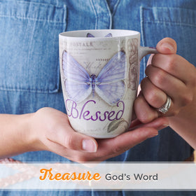 Christian Art Gifts mug side handle view highlighting comfortable grip