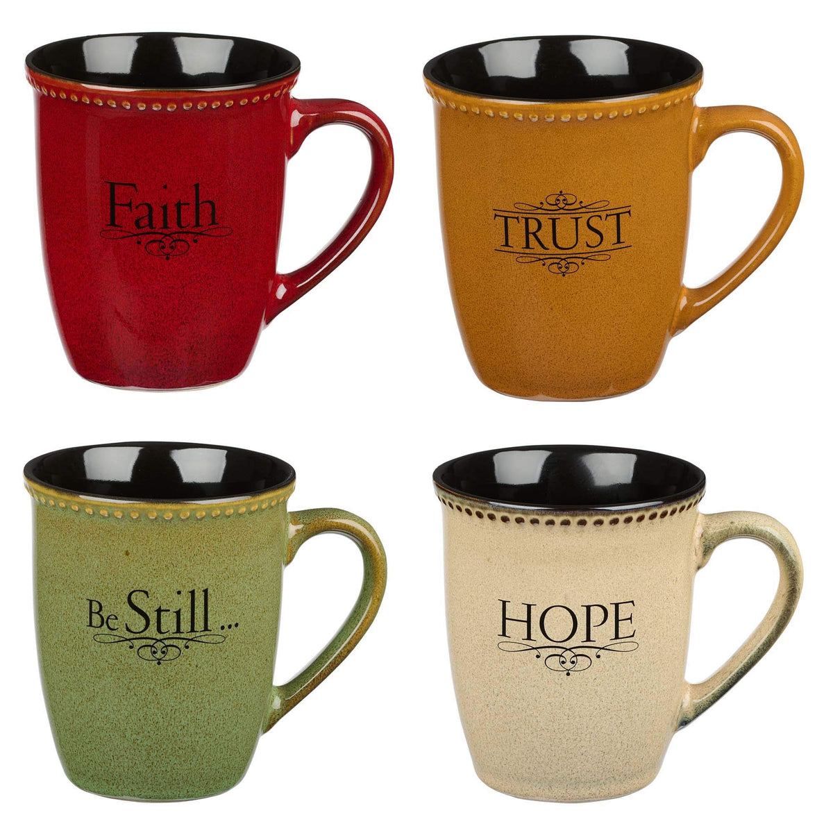 Christian Art Gifts ivory mug showcasing Scripture and durable, dishwasher-safe design for everyday use.