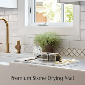 CHROME CLUB Stone Drying Mat used as drying tray for herbs and vegetables
