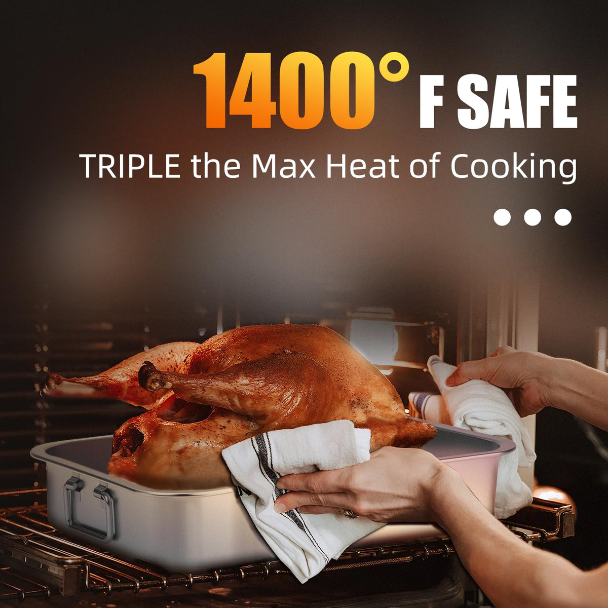 Chrysovereign 2cm lift rack elevating turkey for even cooking