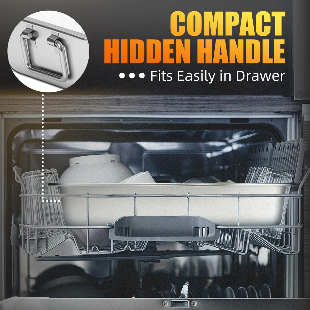 Chrysovereign dishwasher-safe roasting pan for quick cleanup