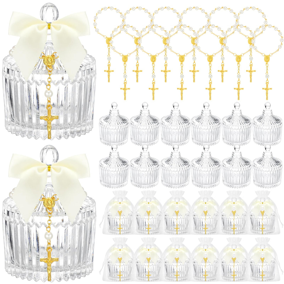 Chuangdi baptism glass bowl for favors, elegant keepsake for guests.