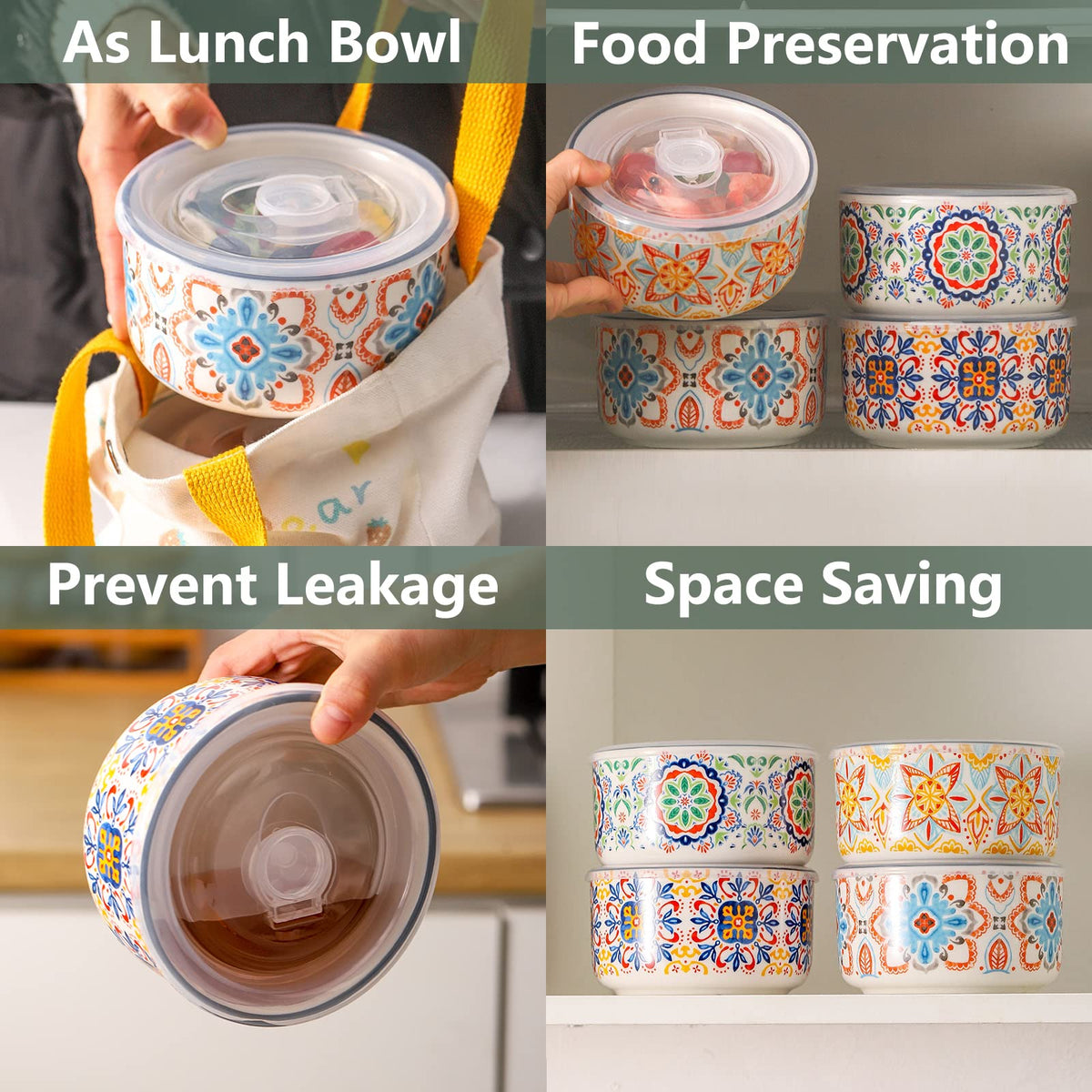 Chubacoo 20 oz bowls ideal for salads, soups, and cereals on the go.