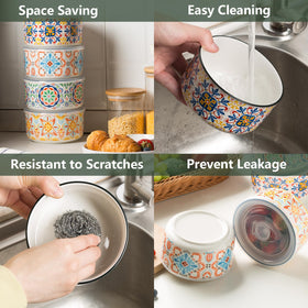 Chubacoo microwave-safe ceramic bowl with lid for quick reheats.