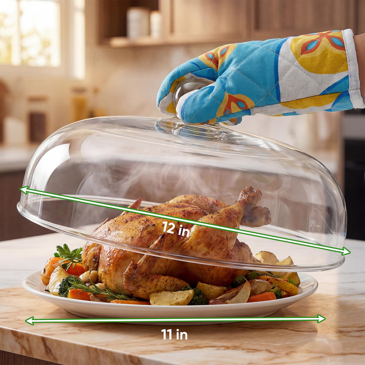 Chufa 12-inch borosilicate splatter cover versatile kitchen essential