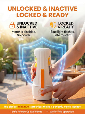 Chufa compact travel blender fits in a bag for quick blends