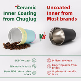 ChugJug teal mug with cow print design adds playful style for daily use.
