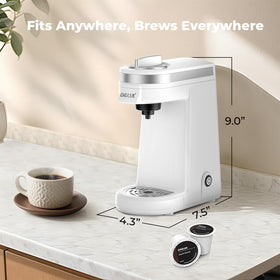 CHULUX mini coffee maker includes detachable, dishwasher-safe accessories.