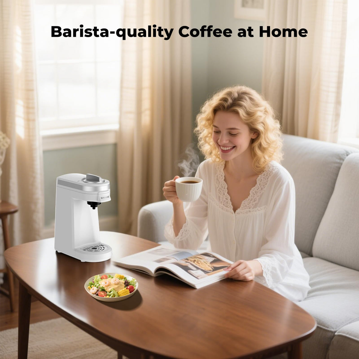 CHULUX mini coffee maker uses BPA-free components for safe, easy cleaning.