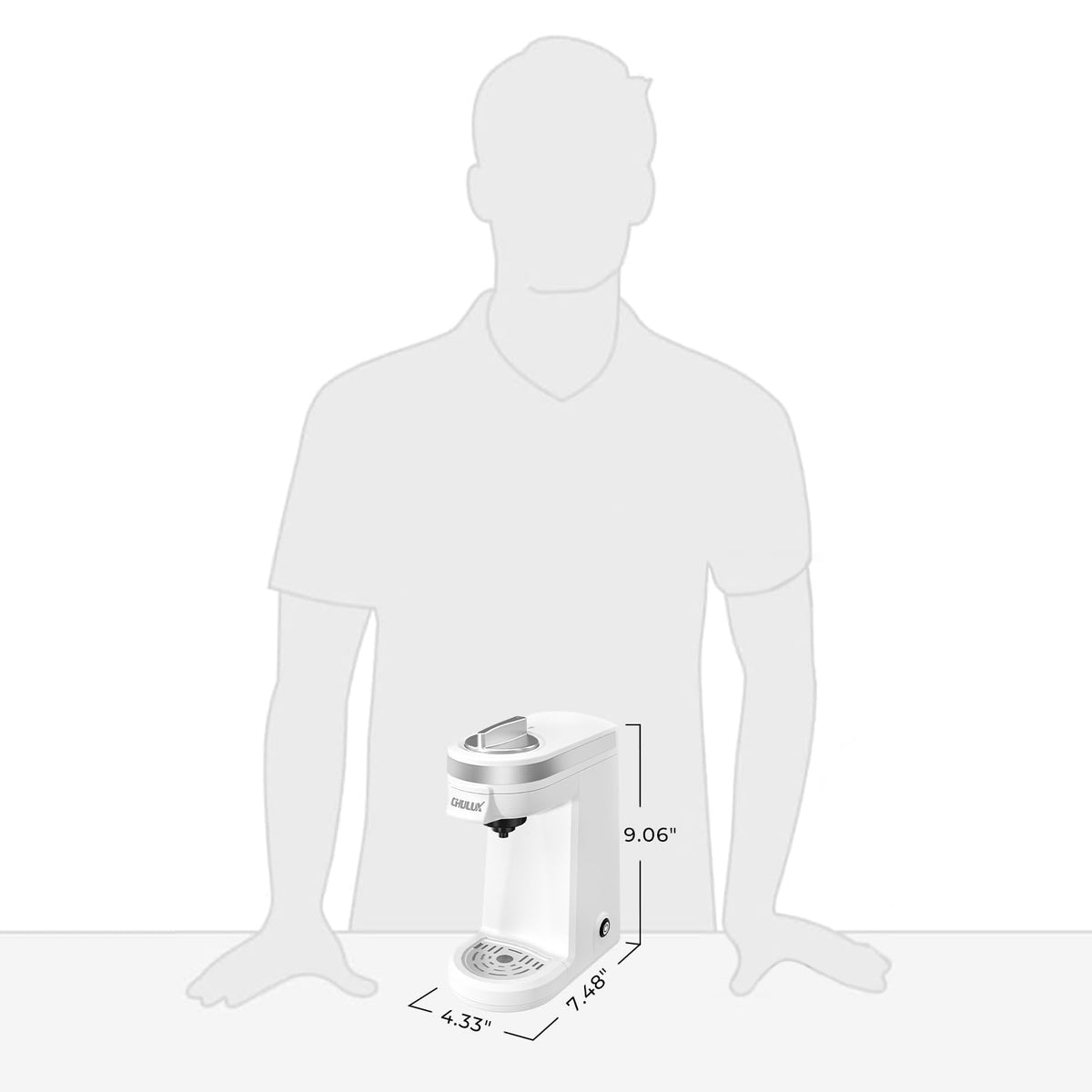 CHULUX mini coffee maker is portable for travel or hotel stays with lightweight design.
