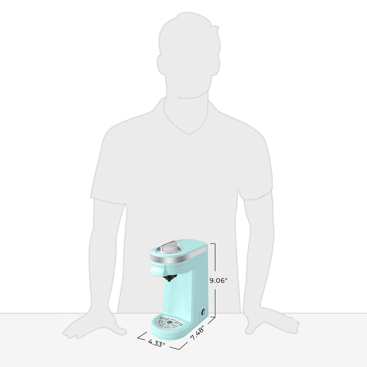 Detachable parts on CHULUX Mini Coffee Maker are washable for easy cleanup.