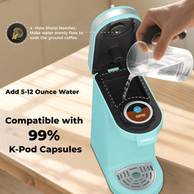 CHULUX Mini Coffee Maker is portable for travel, office, or hotel stays.