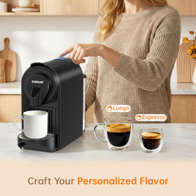 CHULUX Bafè-Pro one-touch panel for espresso or lungo options.