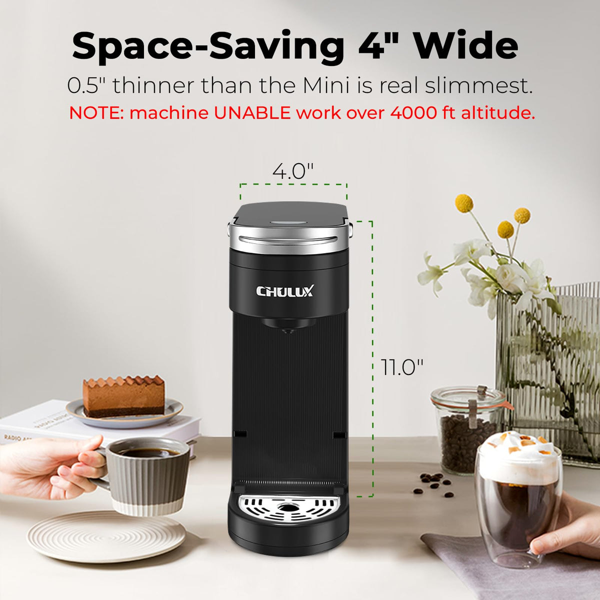 CHULUX Slim-auto-off-energy-saving highlights simple, efficient shut-off after brewing.