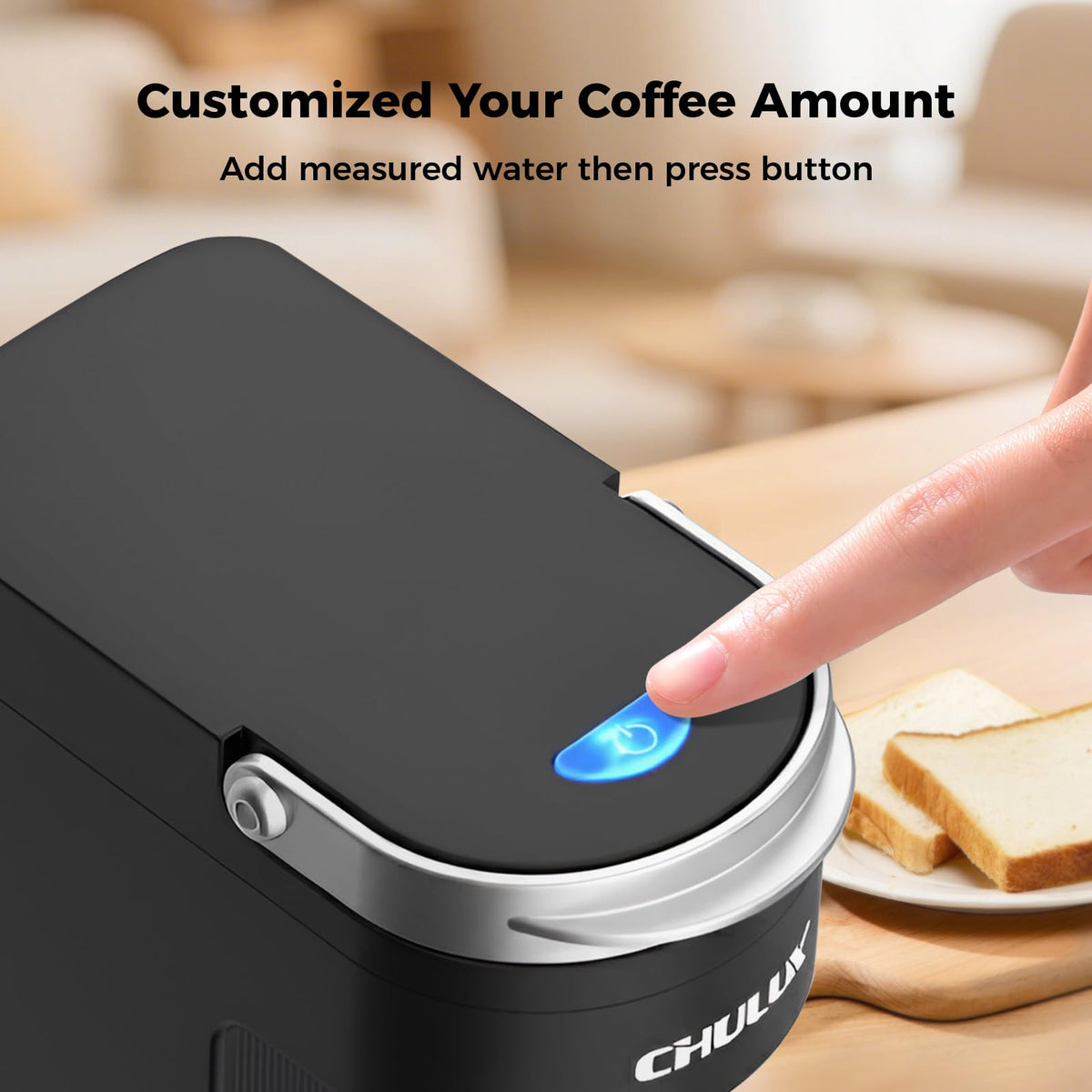 CHULUX Slim-compact-footprint-4-inch underlines a 4-inch-wide footprint for tight spaces.