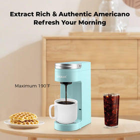 CHULUX Slim cup-fit test with mug demonstrates tall cup compatibility.