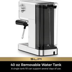 CHULUX Slim Espresso Machine drip tray setup for mess-free pouring