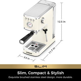CHULUX Slim Espresso Machine pouring espresso—home barista moments