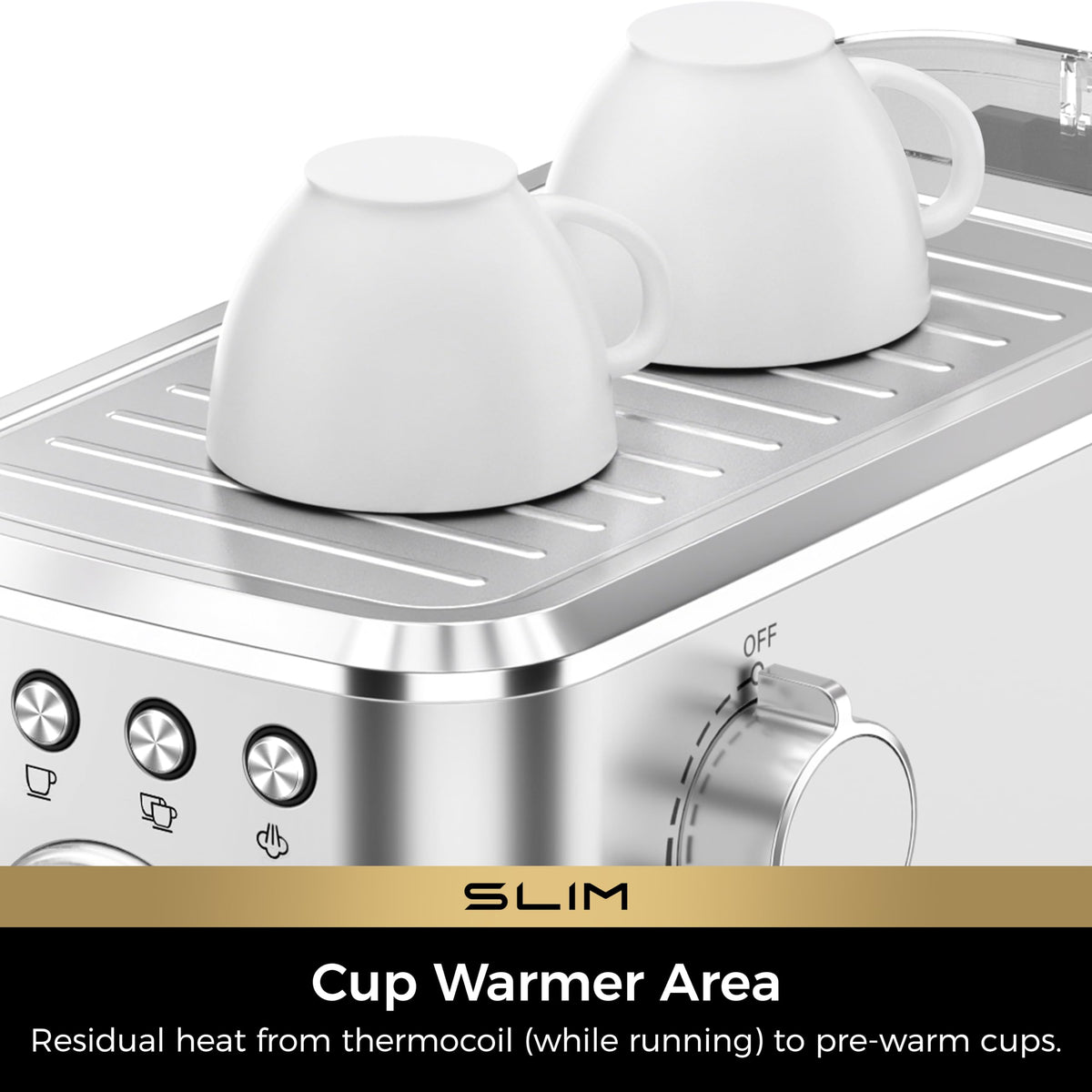 CHULUX Slim Espresso Machine water tank feature for easy refills