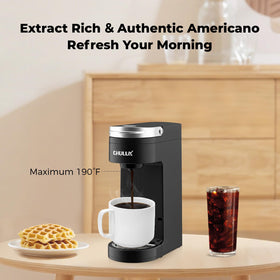 CHULUX Slim-kpod-compatibility shows compatibility with K-Cup 1.0 and 2.0 pods.