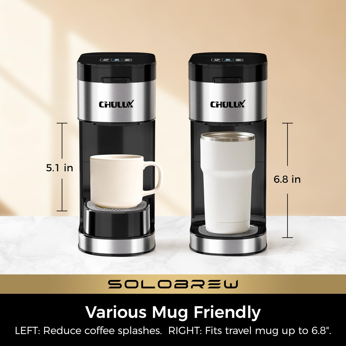 CHULUX SoloBrew Over Ice mode creates crisp, refreshing servings.
