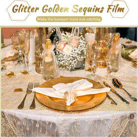 Chumia glitter table runner complements weddings, parties, and festive home dining