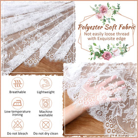 Chumia durable polyester lace tablecloth with reinforced edges for long-lasting use.